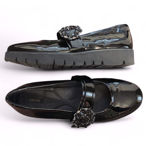 Geox Respira Patent Leather Mary-Jane Loafer - Picture 2 of 9